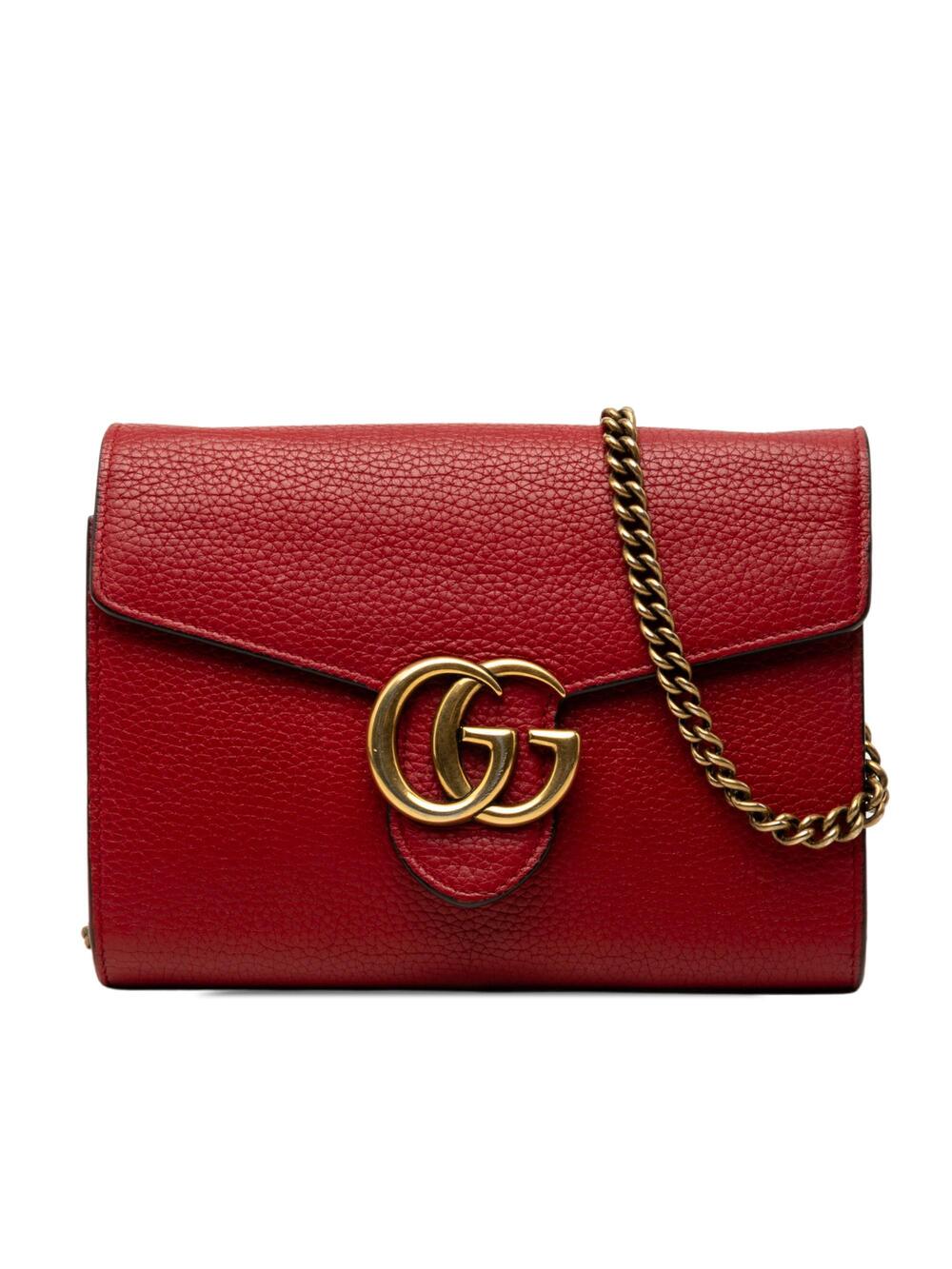 Gucci Gg Marmont Chain Wallet Leather #326822G85B